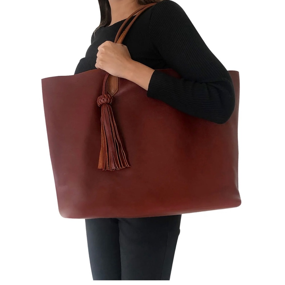 Bici Awotan leather green tote bag